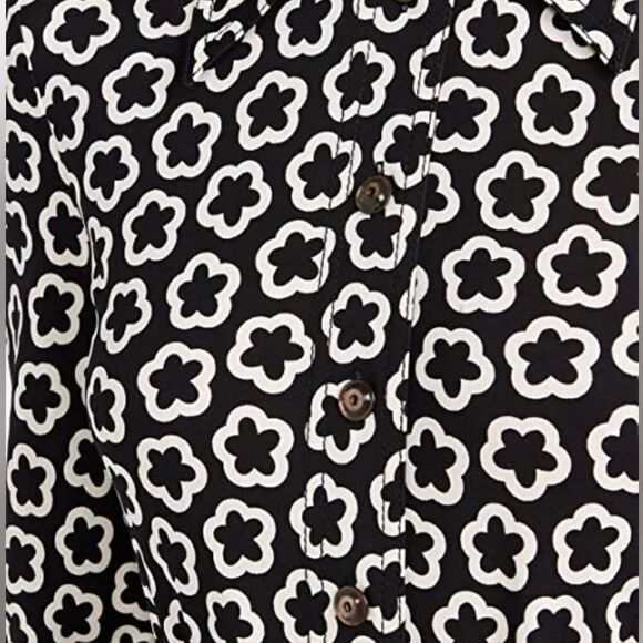 Tory Burch floral-print midi shirtdress size 12 - Picture 3 of 10